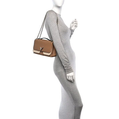 Louis Vuitton Monogram Cuir Plume Ecume Very Chain Bag Sesame Creme Black 2 of 12