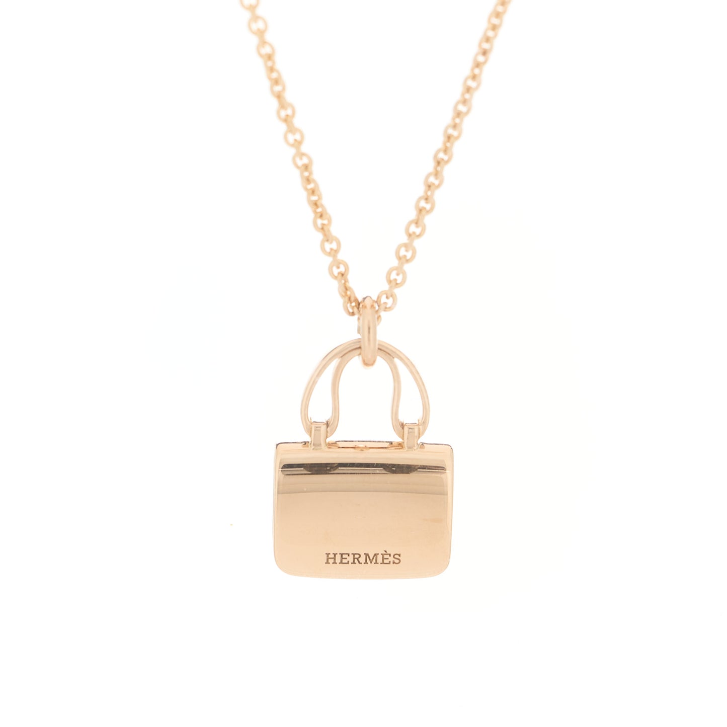 18K Rose Gold Blue Sapphire Constance Amulettes Pendant Necklace