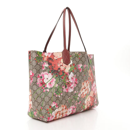 Gucci GG Supreme Monogram Blooms Medium Reversible Tote Beige Multicolor Dry Rose 3 of 11
