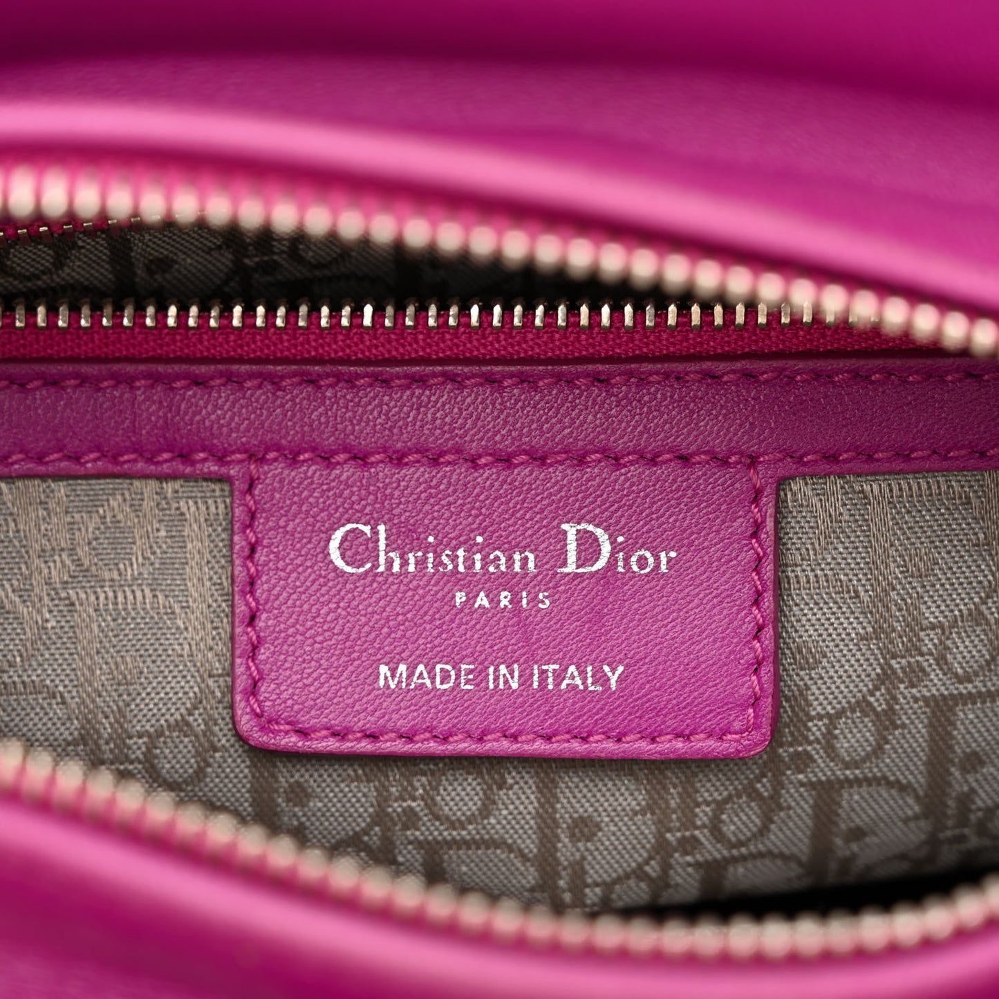 Lambskin Cannage Medium Lady Dior Pink