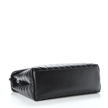 Saint Laurent Calfskin Y Quilted Monogram Medium Loulou Chain Satchel Black 4 of 10