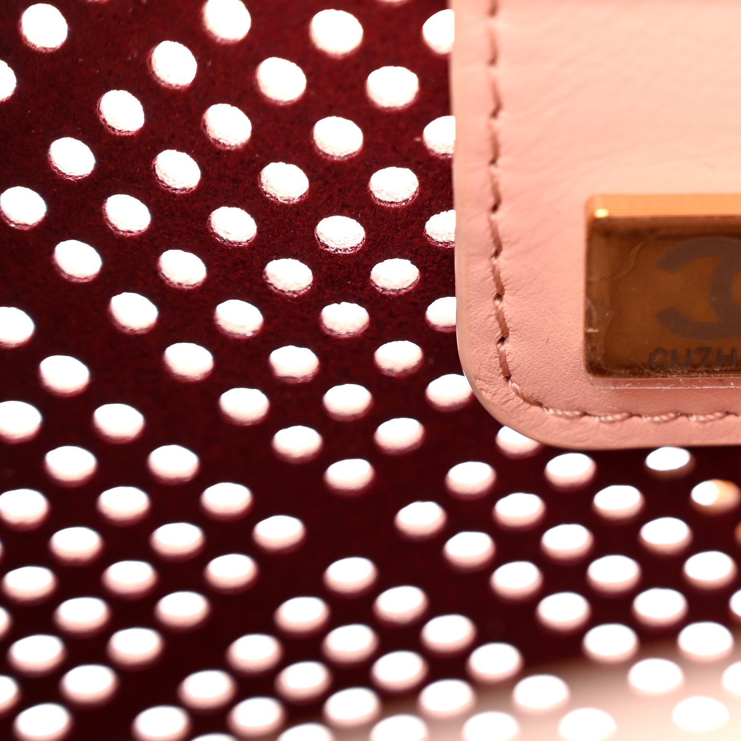 Chanel Perforated Calfskin Small Chanel 25 Handbag Light Pink 7 of 11