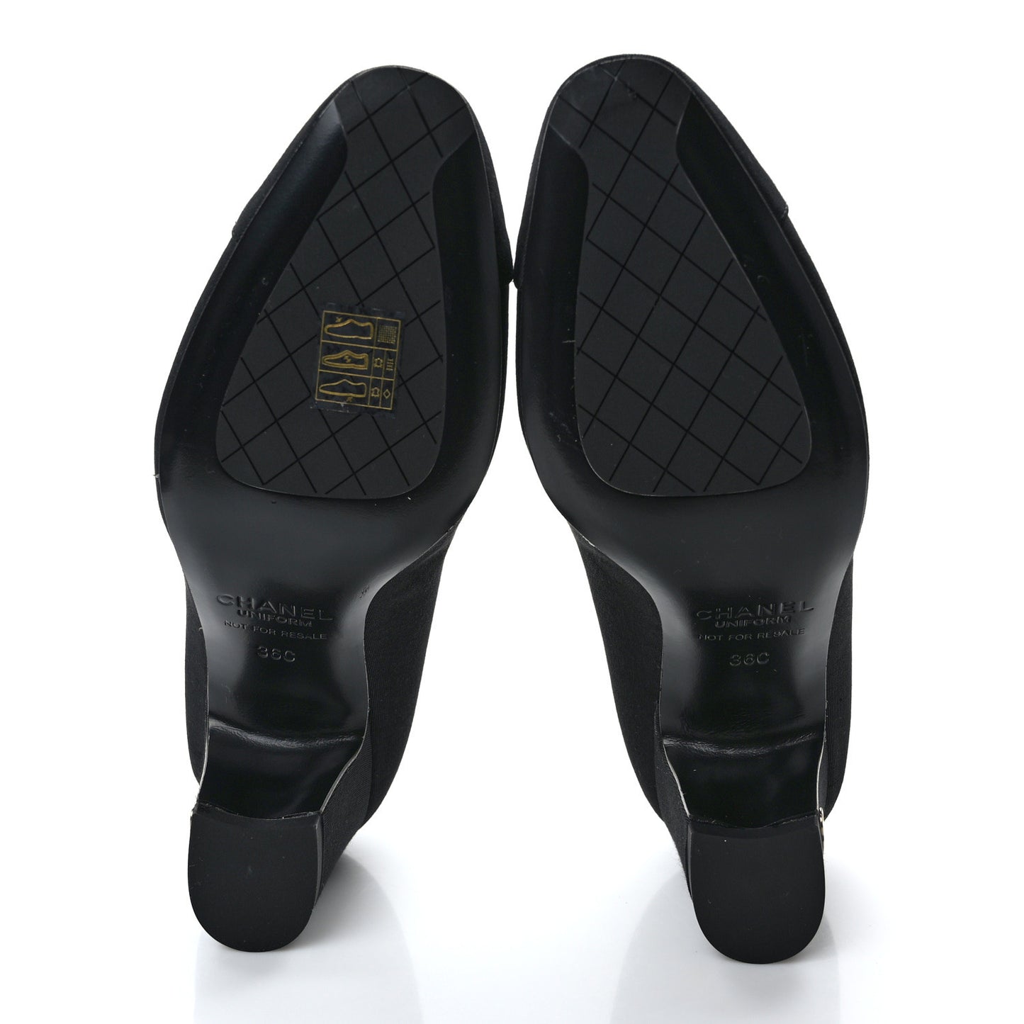 Lambskin Cap Toe CC Pumps 36 Black