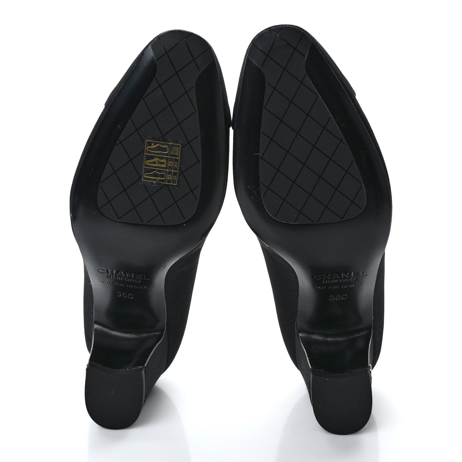 Chanel Lambskin Cap Toe CC Pumps 36 Black 5 of 8
