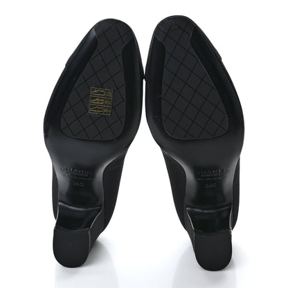 Chanel Lambskin Cap Toe CC Pumps 36 Black 5 of 8