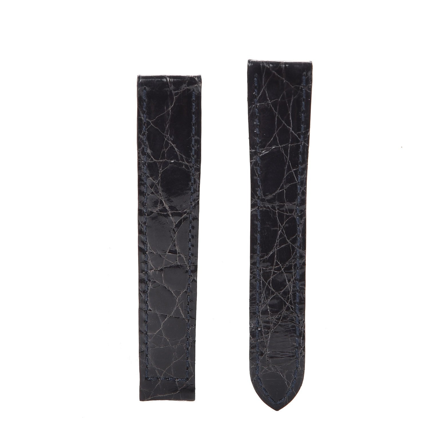 Cartier Alligator 16mm Deployant Watch Strap Navy Blue 1 of 7