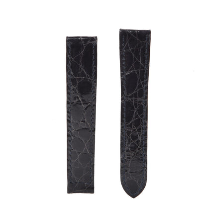 Cartier Alligator 16mm Deployant Watch Strap Navy Blue 1 of 7