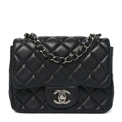 Chanel Lambskin Quilted Mini Square Flap Black 1 of 10
