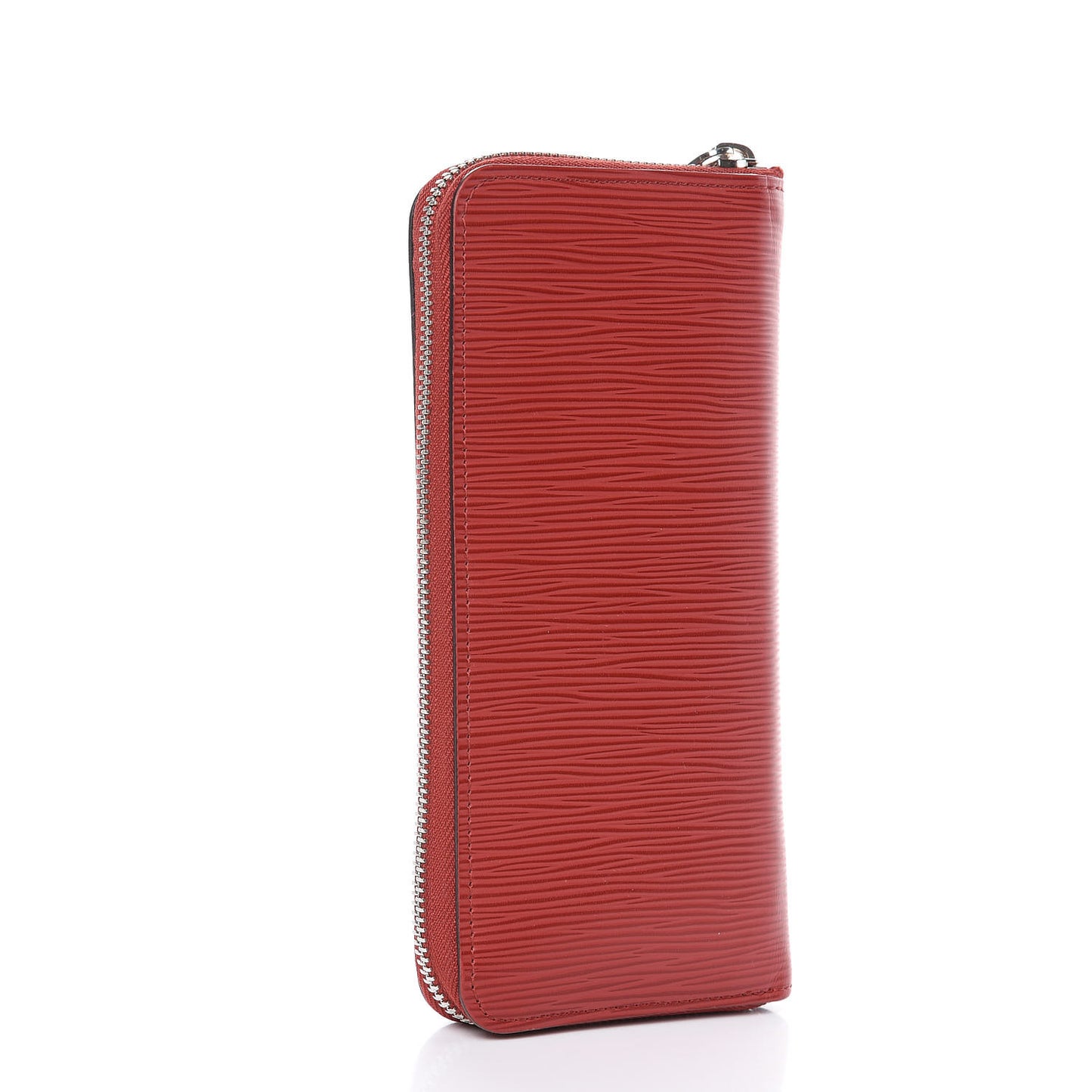 Epi Zippy Vertical Wallet Coquelicot