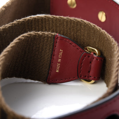 Fendi Ribbon Vitello Century FF 1974 Studded Strap You Fango Marrone Fragola 3 of 3