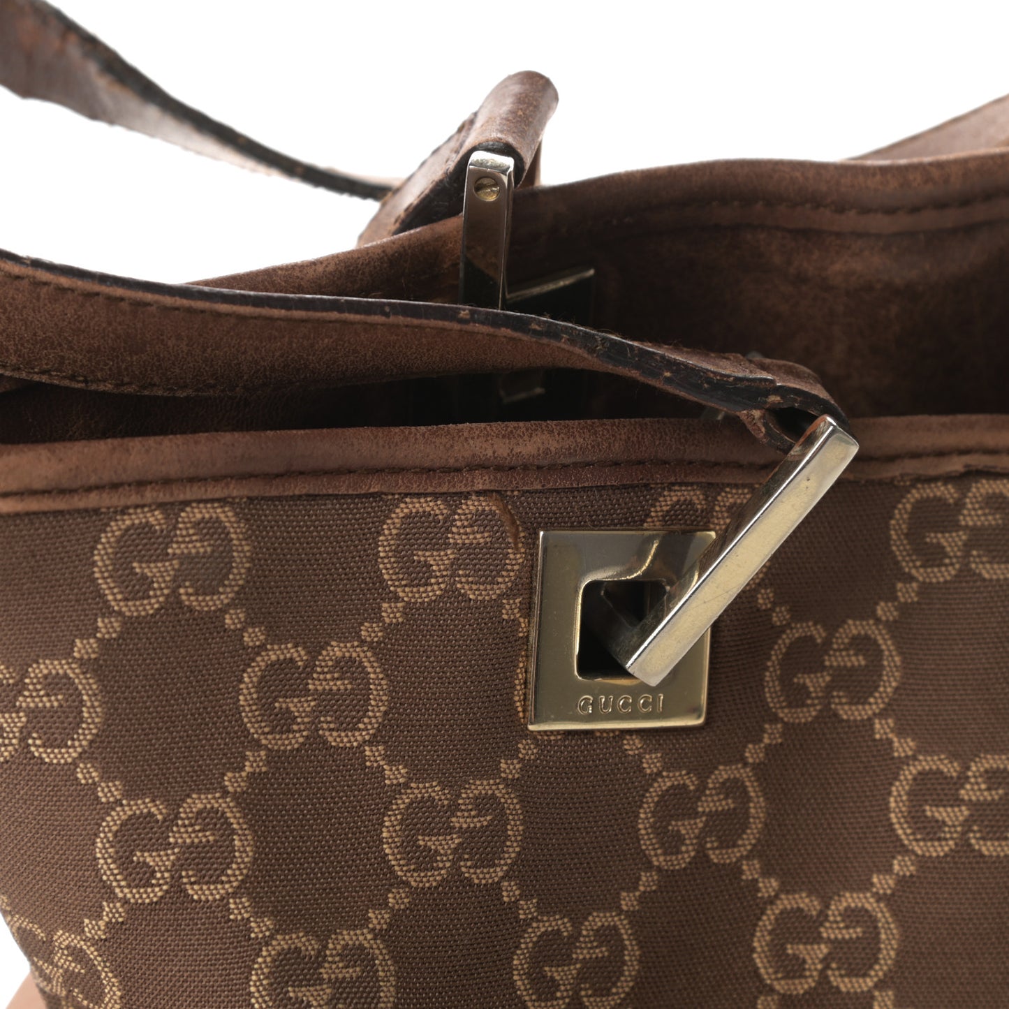Monogram Small Bucket Tote Brown