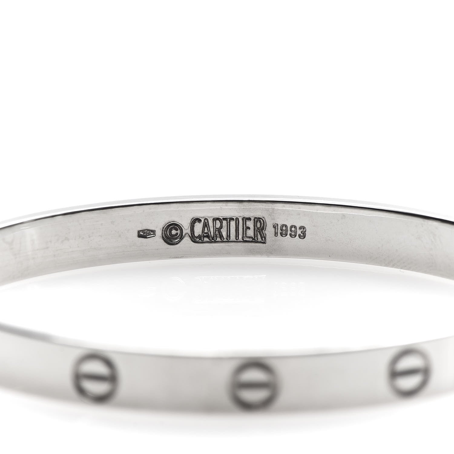 Cartier 18K White Gold LOVE Bracelet 17 5 of 6
