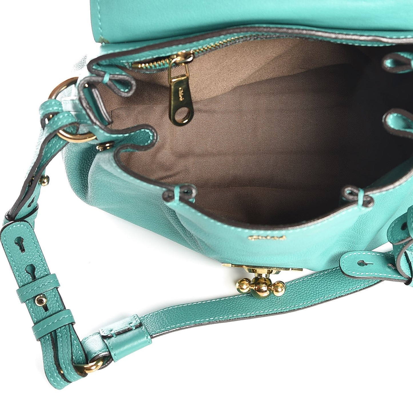 Calfskin Small Elsie Satchel Emerald