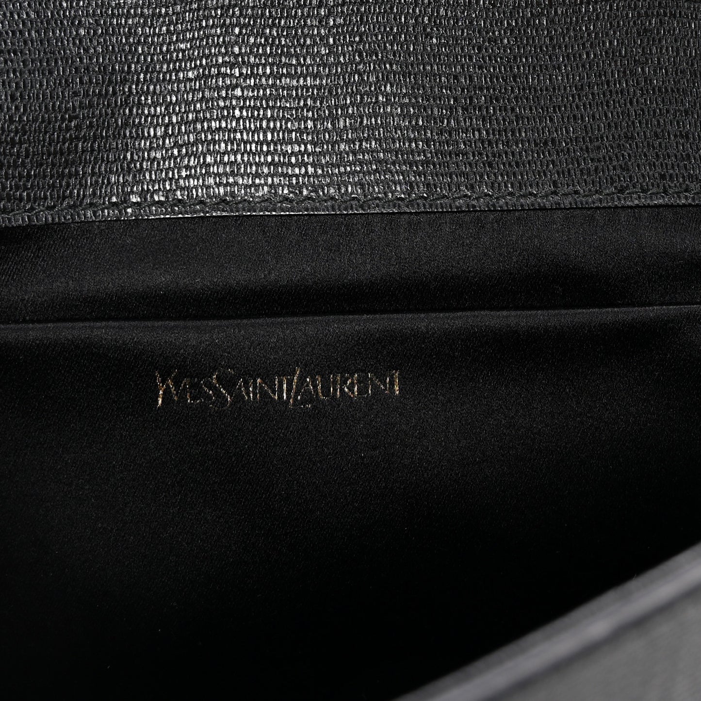 Textured Calfskin Classic Y Ligne Clutch Black