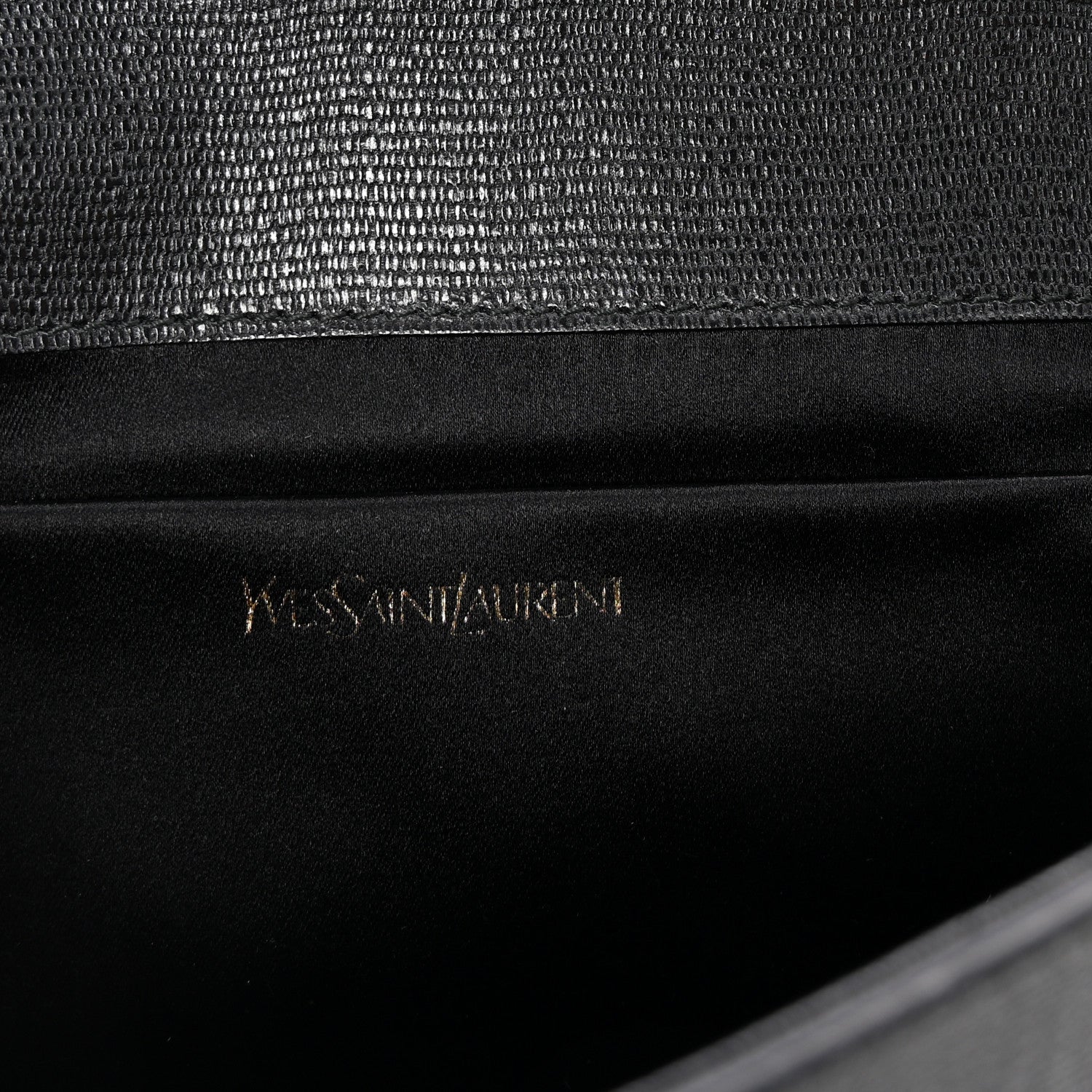 Saint Laurent Textured Calfskin Classic Y Ligne Clutch Black 6 of 6