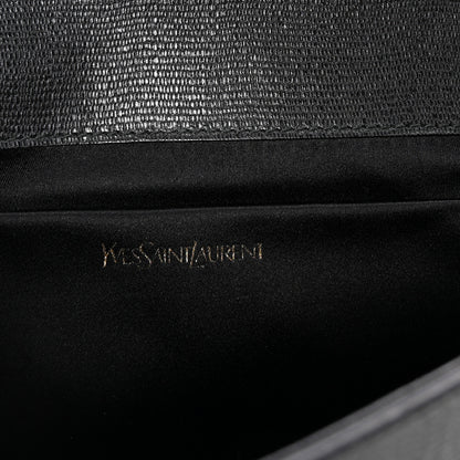 Saint Laurent Textured Calfskin Classic Y Ligne Clutch Black 6 of 6