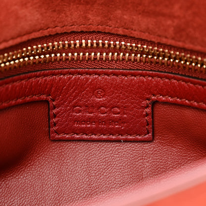 Gucci Suede Talco Roxy Calfskin Blondie Chain Shoulder Flap Bag Blondie Red 6 of 10