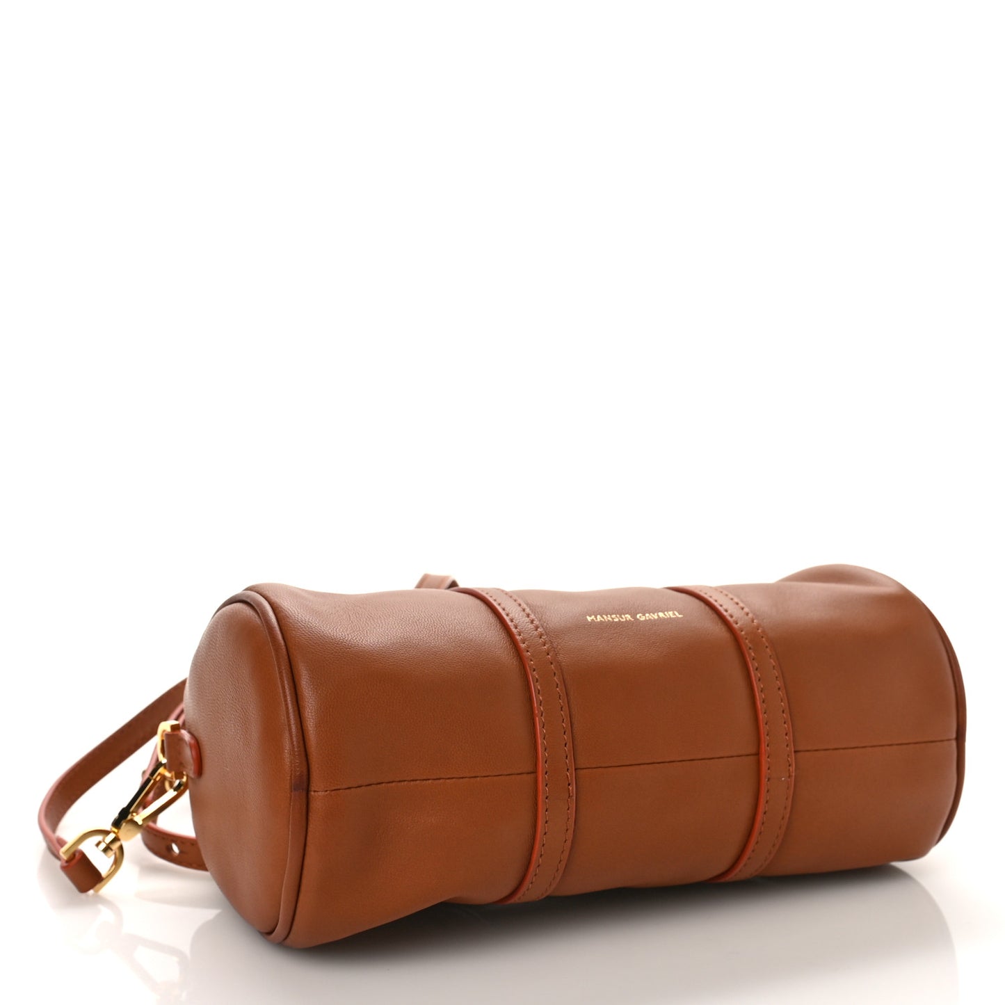 Pebbled Calfskin Mini Mini Duffel Bag Saddle