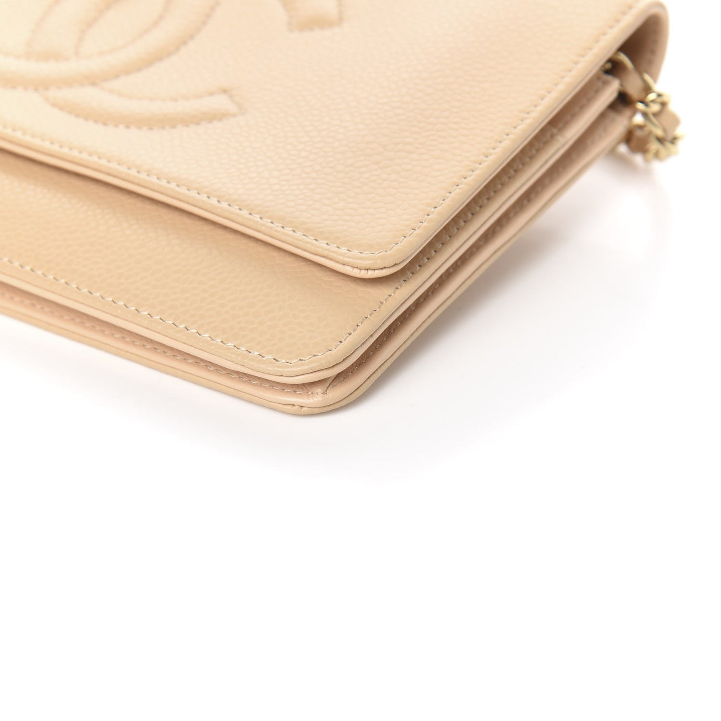 Caviar Timeless CC Wallet on Chain WOC Beige