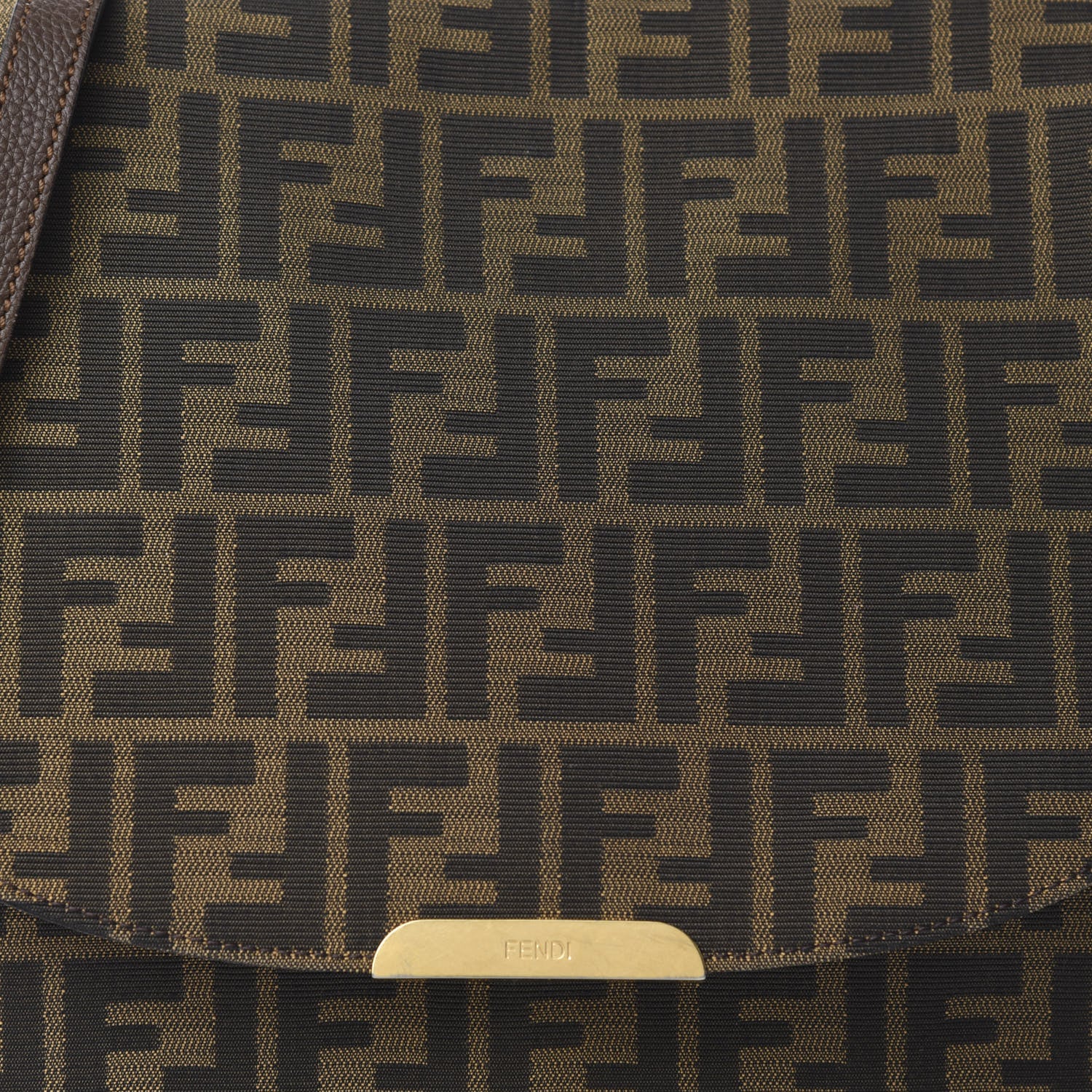 Fendi Zucca Vitello Artic Messenger Bag Tobacco Castagna 12 of 12