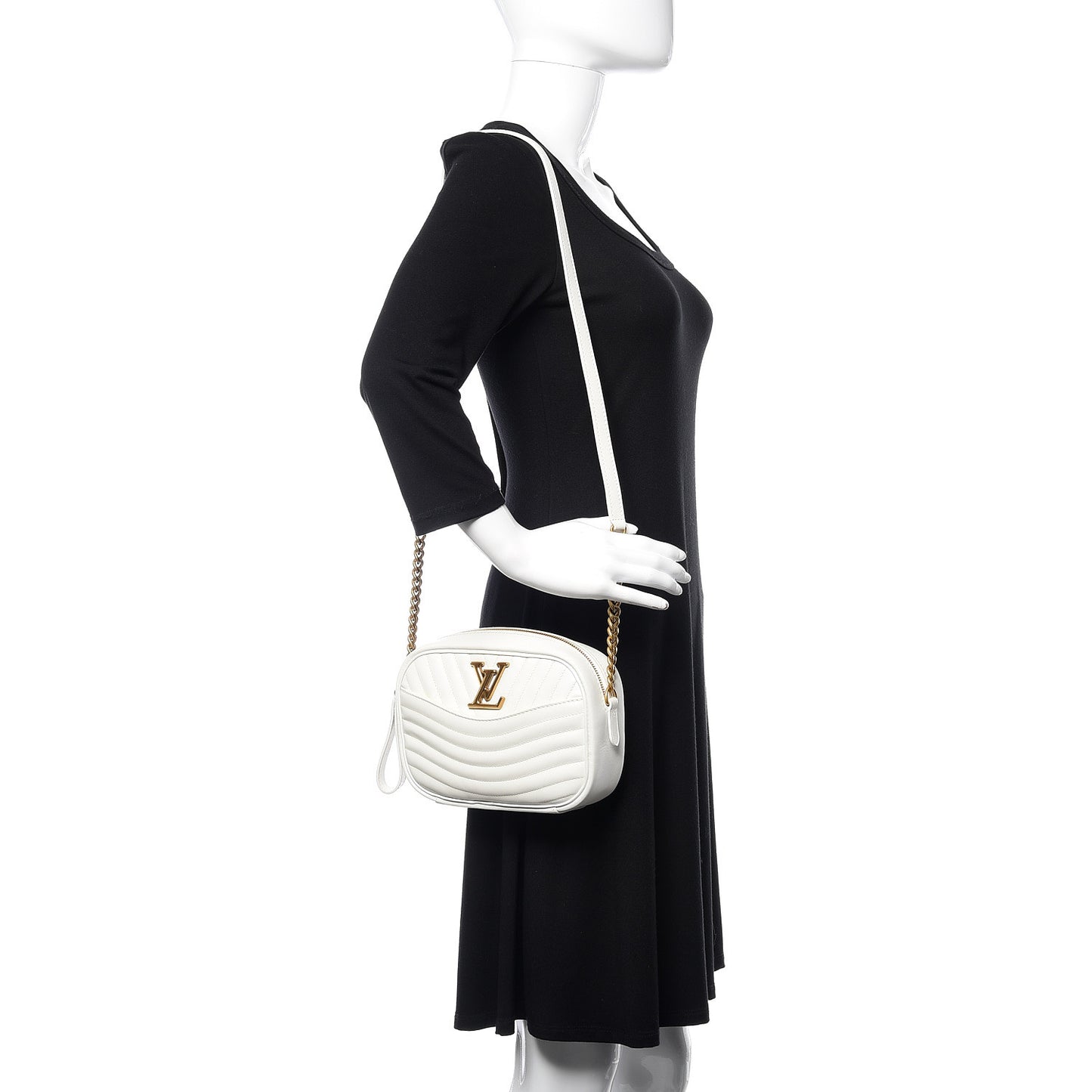Calfskin New Wave Camera Bag White