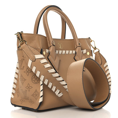 Louis Vuitton Calfskin Mahina Braided On My Side PM Arizona Brown 3 of 12