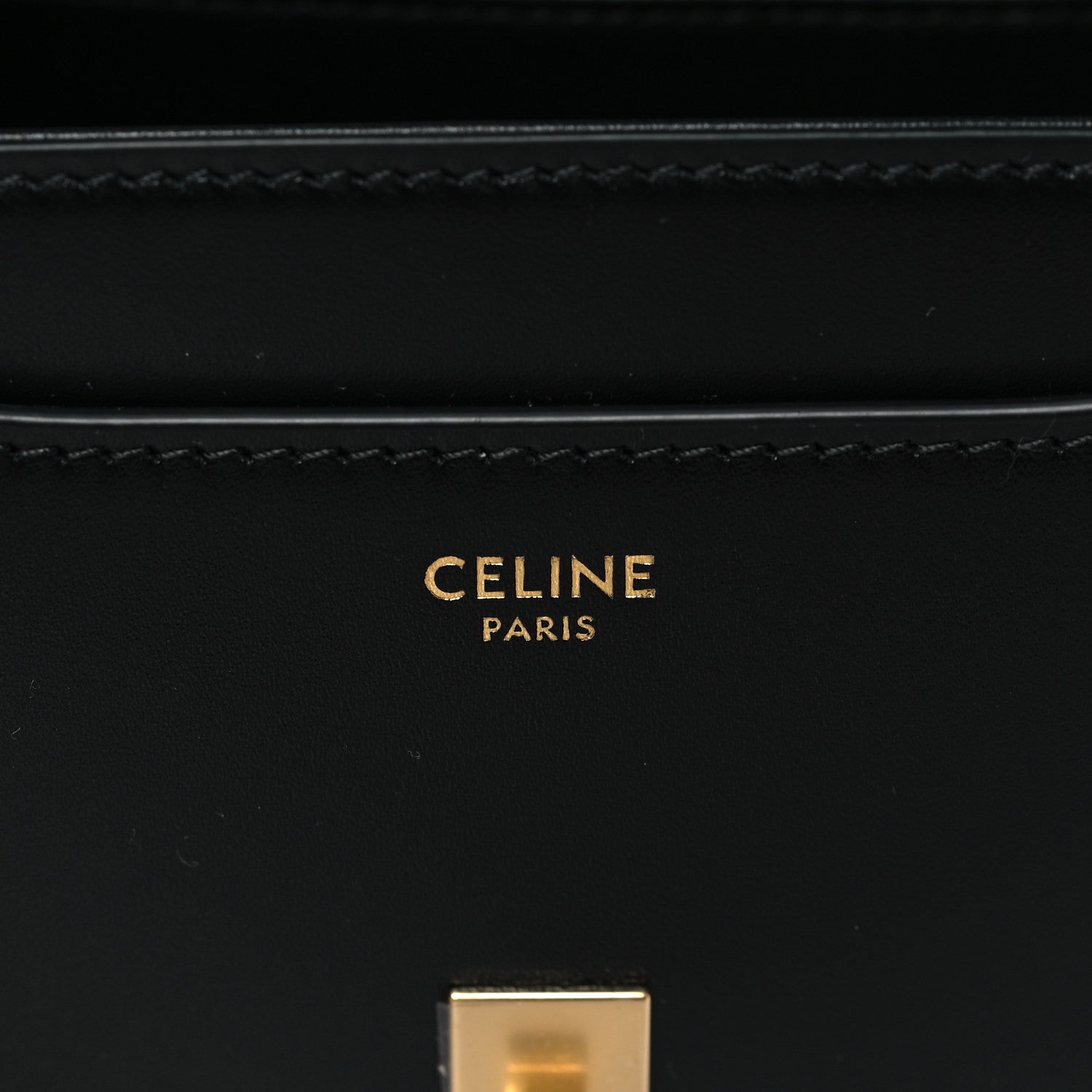 Celine Satinated Calfskin Mini 16 Top Handle Bag Black 6 of 8