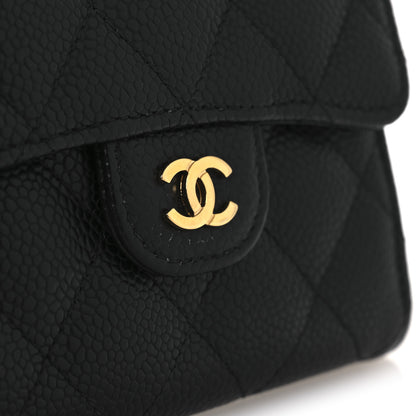 Chanel Caviar Quilted Compact Flap Wallet Black 9 of 10
