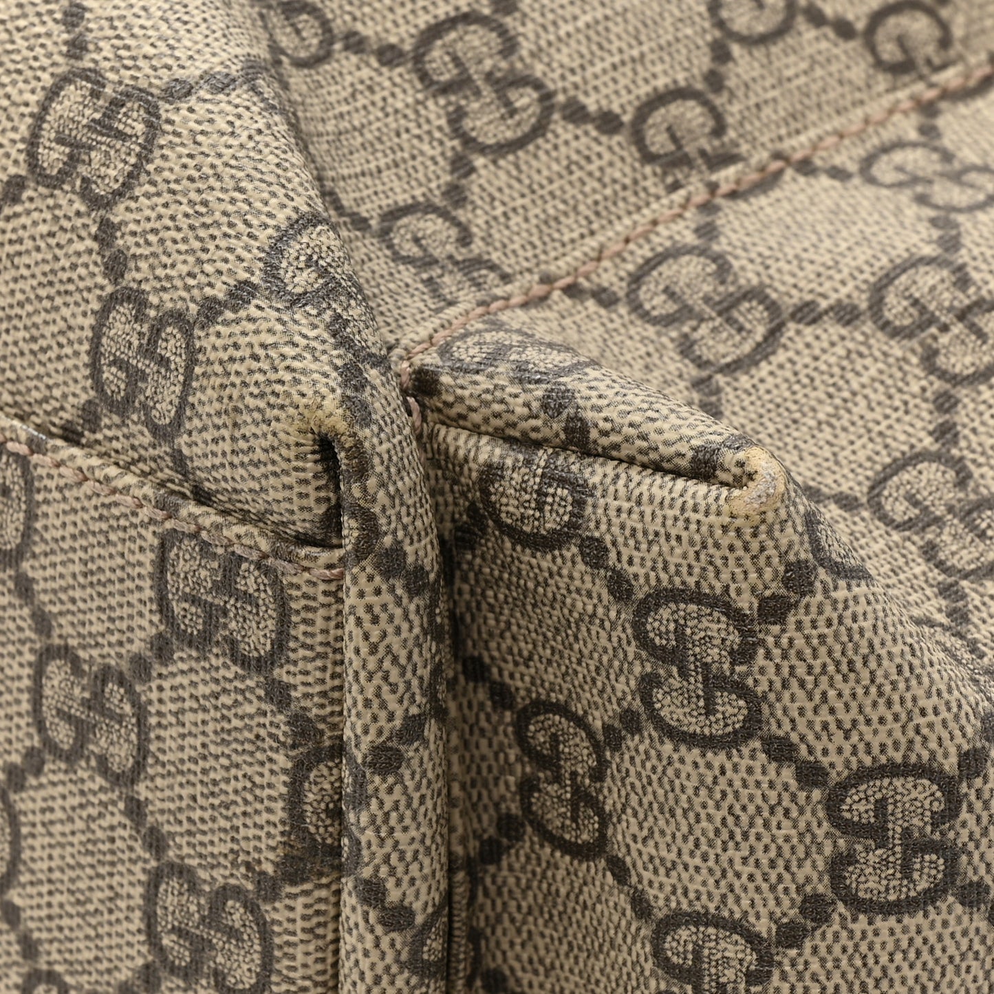 GG Plus Monogram Messenger Diaper Bag Dark Brown