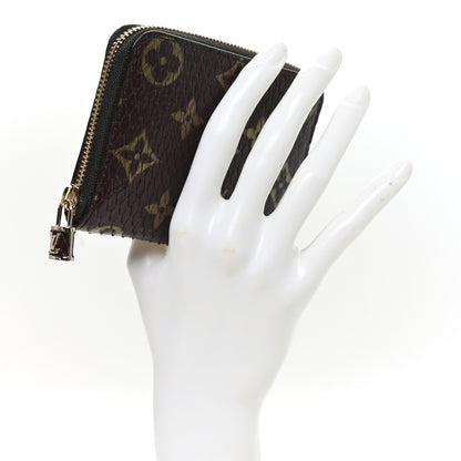 Louis Vuitton Snakeskin Monogram Zippy Padlock Coin Purse Brown 2 of 7