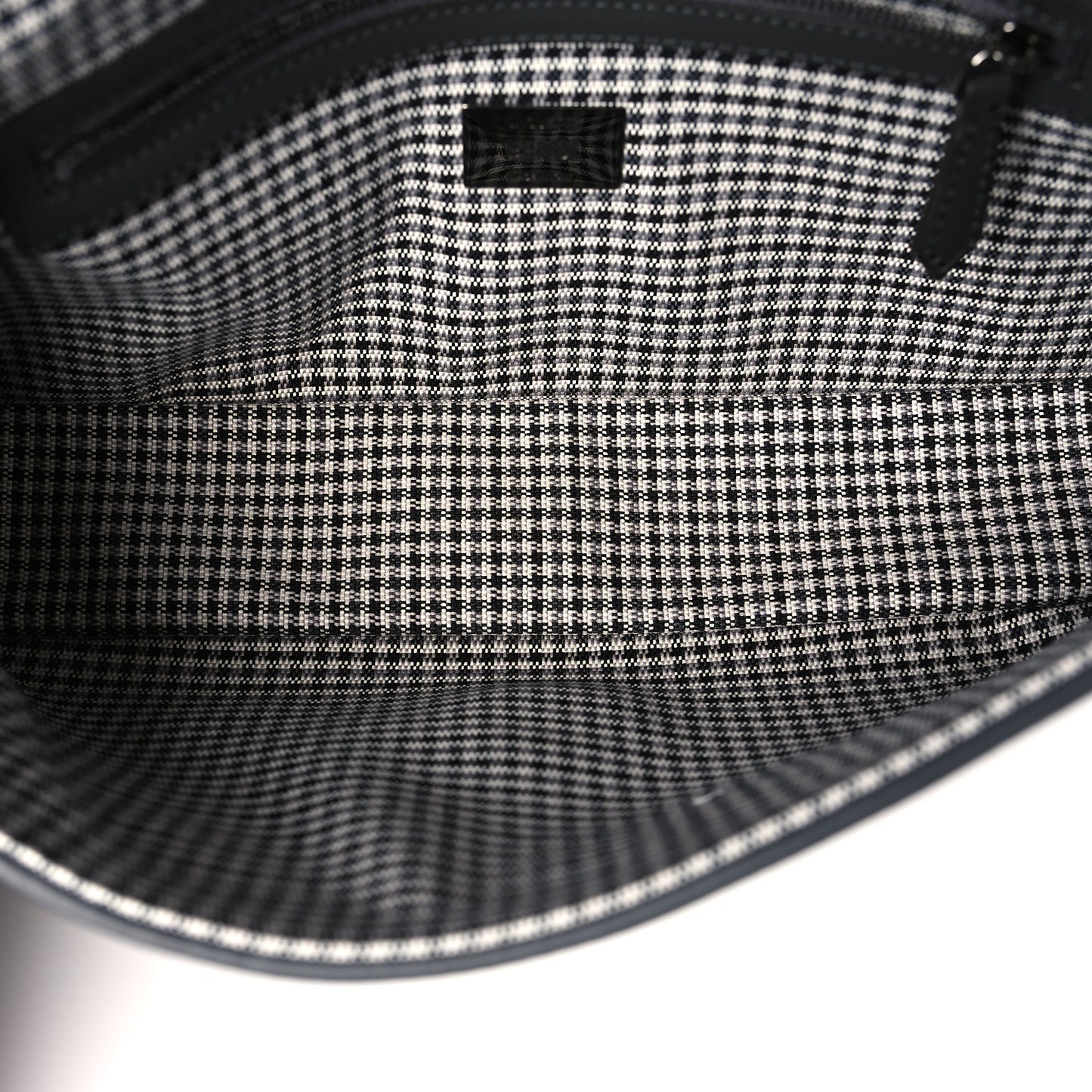 Wool Vitello King Houndstooth FF Embroidered Baguette Grigio Anthracite