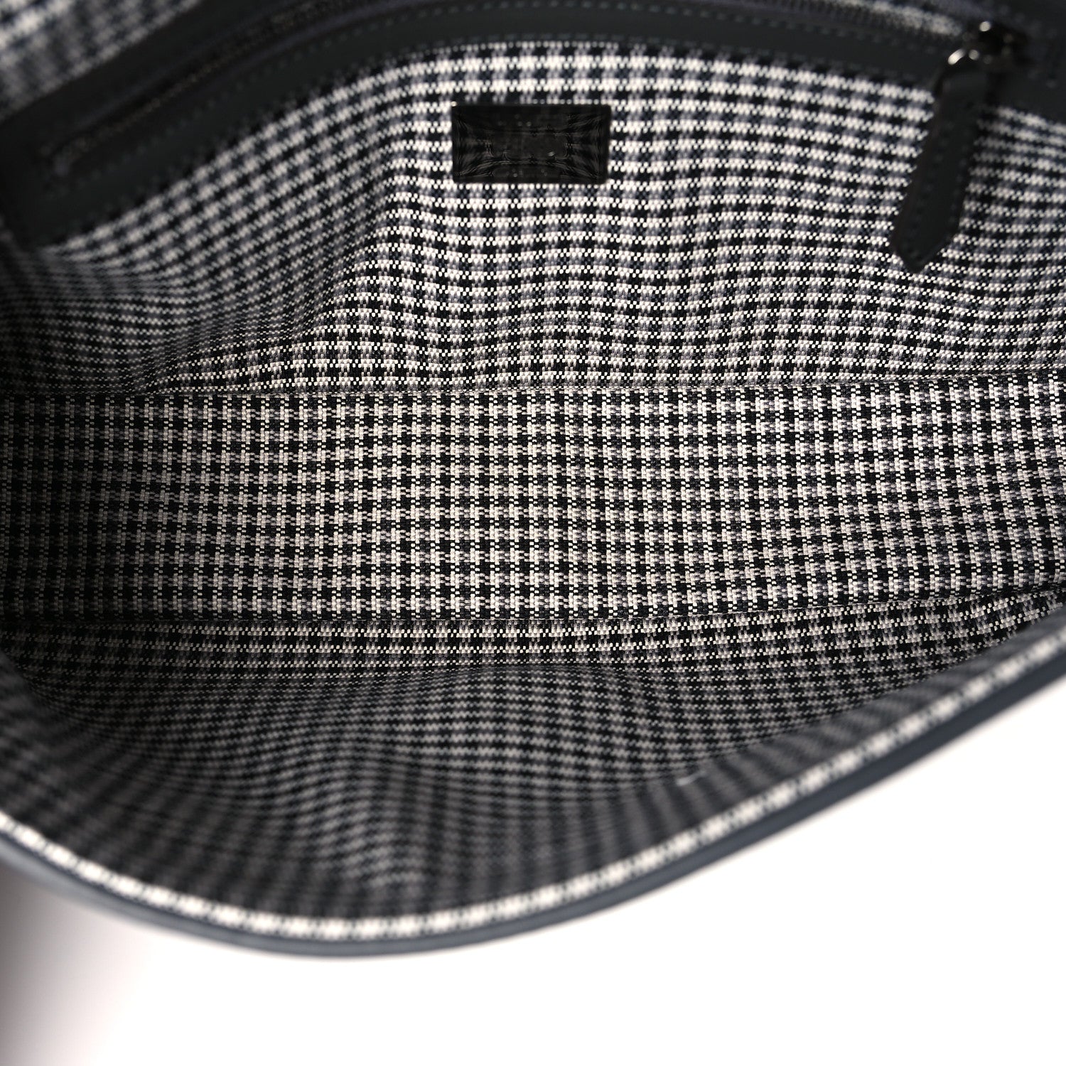 Fendi Wool Vitello King Houndstooth FF Embroidered Baguette Grigio Anthracite 5 of 9