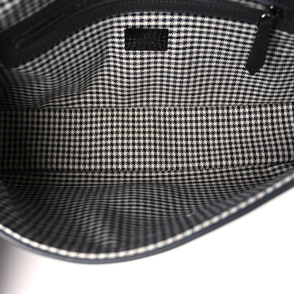 Fendi Wool Vitello King Houndstooth FF Embroidered Baguette Grigio Anthracite 5 of 9