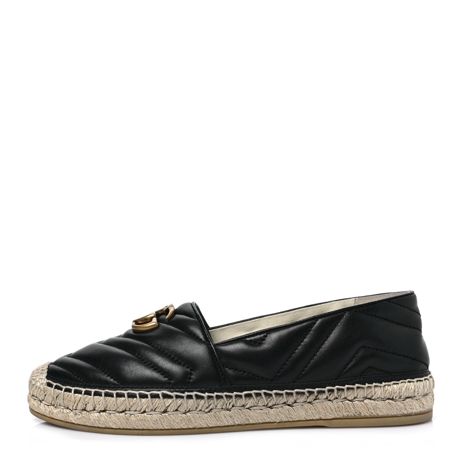 Gucci Nappa Matelasse GG Marmont Espadrilles 39 Black 1 of 9