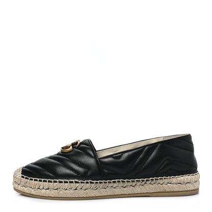 Gucci Nappa Matelasse GG Marmont Espadrilles 39 Black 1 of 9