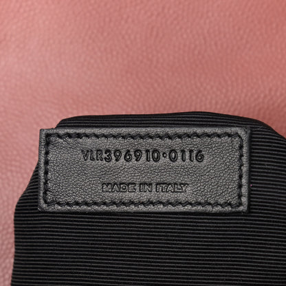Saint Laurent Grain De Poudre Matelasse Chevron Large Monogram Satchel Mystic Rose 8 of 11