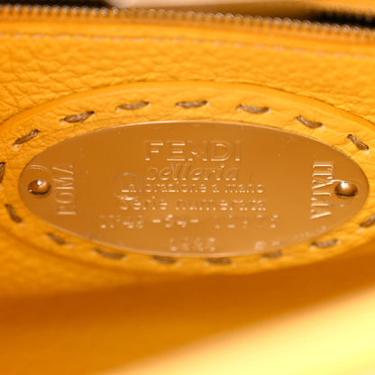 Fendi Cuoio Romano Selleria Mini Peekaboo Iconic Satchel Limone 7 of 14