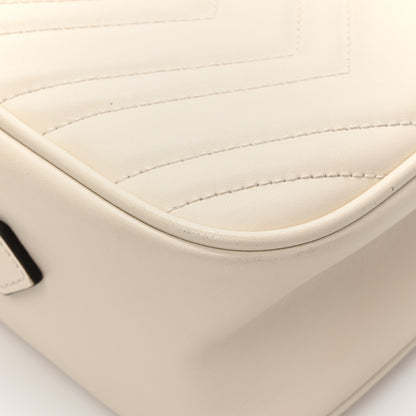 Gucci Calfskin Matelasse Small GG Marmont Chain Shoulder Bag White 11 of 14