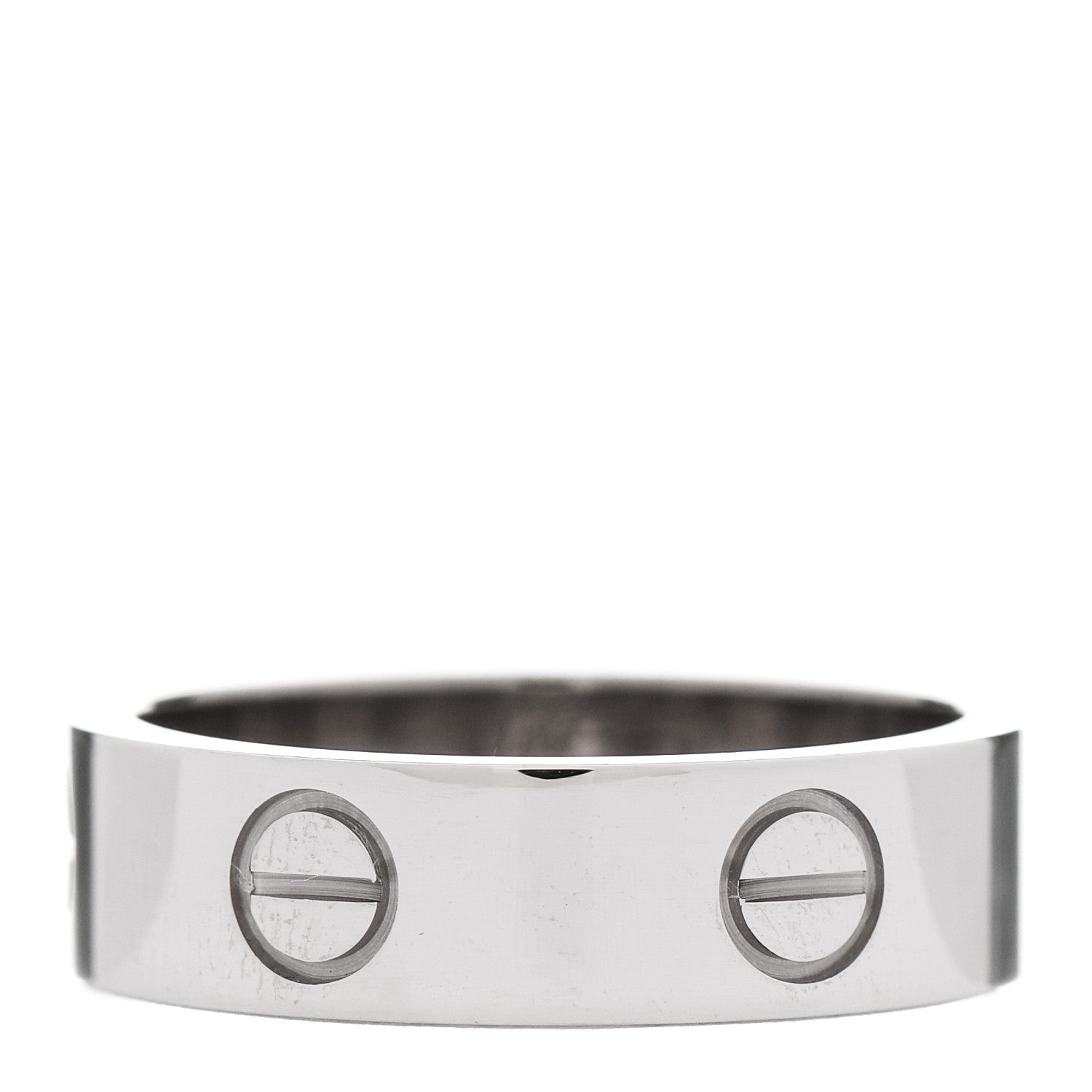 Cartier 18K White Gold 5.5mm LOVE Ring 56 7.5 2 of 6