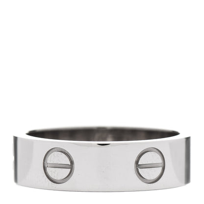 Cartier 18K White Gold 5.5mm LOVE Ring 56 7.5 2 of 6