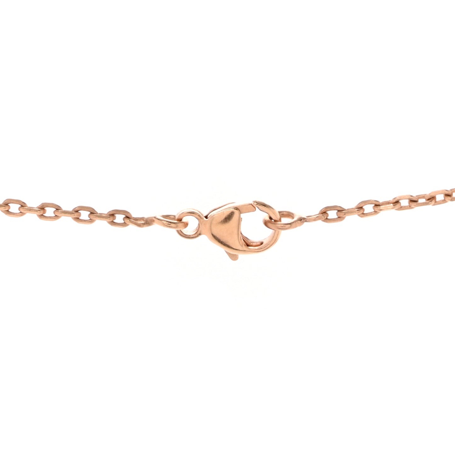 Lacquered Rose Gold Pop H Pendant Necklace Black