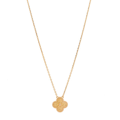 Van Cleef & Arpels 18K Rose Gold Vintage Alhambra Pendant Necklace 1 of 6