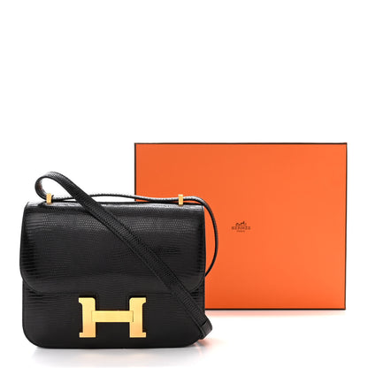 Hermes Lizard Constance 18 Black 11 of 11