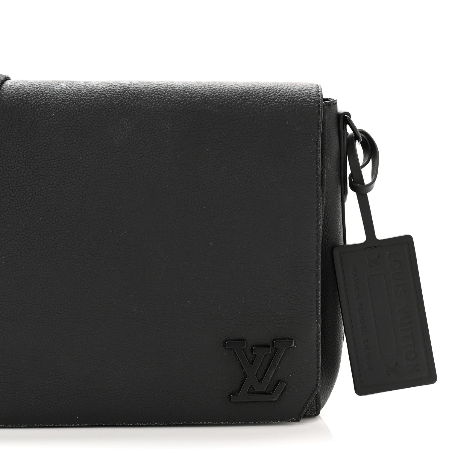 Louis Vuitton Calfskin Aerogram Messenger Black 7 of 11