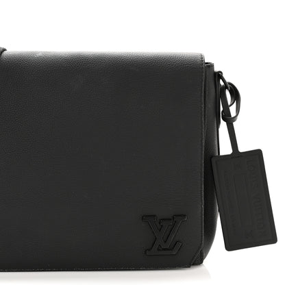 Louis Vuitton Calfskin Aerogram Messenger Black 7 of 11