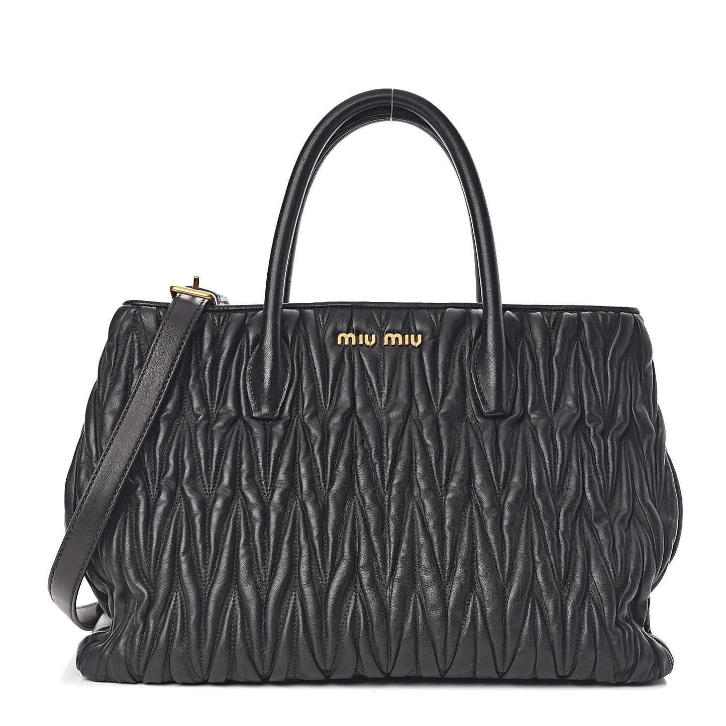 Nappa Matelasse Tote Black