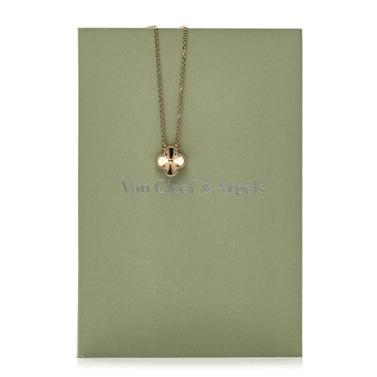 Van Cleef & Arpels 18K Yellow Gold Guilloche Vintage Alhambra Pendant Necklace 6 of 6