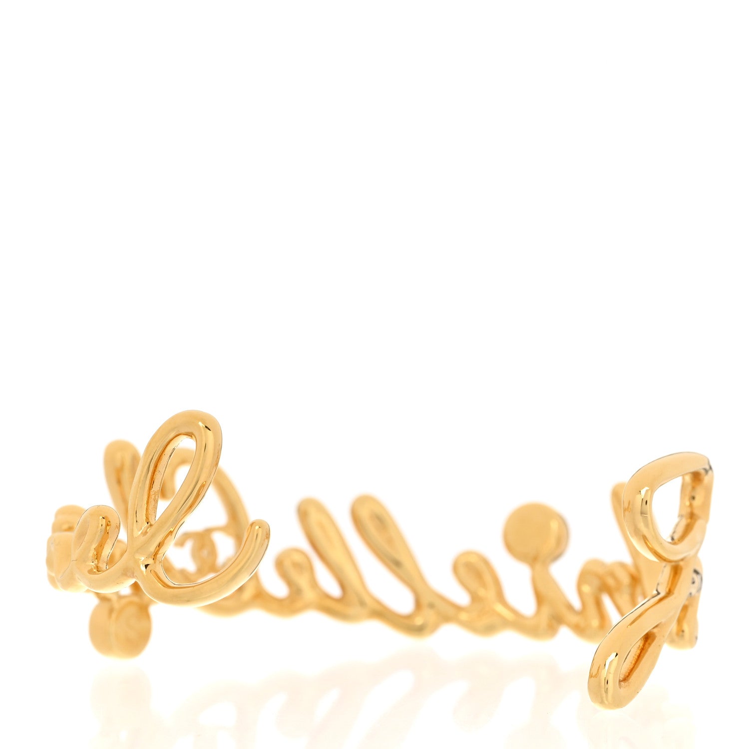 Chanel Metal Crystal Gabrielle Chanel Bracelet S Gold 3 of 6