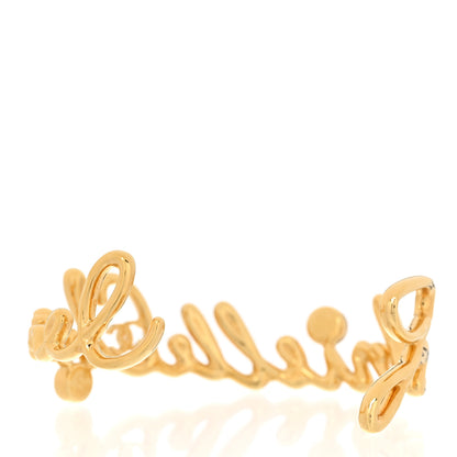 Chanel Metal Crystal Gabrielle Chanel Bracelet S Gold 3 of 6