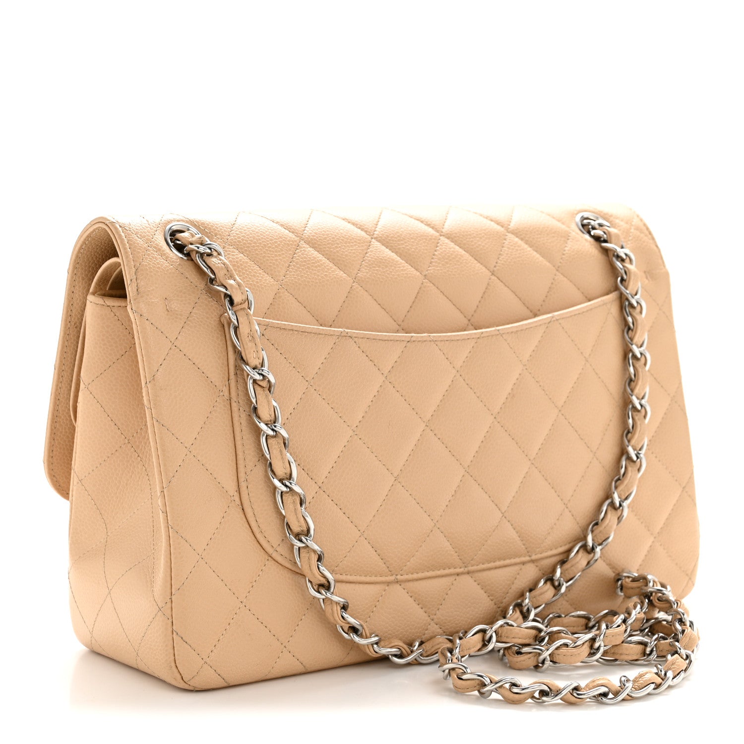Chanel Caviar Quilted Jumbo Double Flap Beige Clair 3 of 14